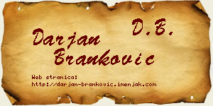 Darjan Branković vizit kartica